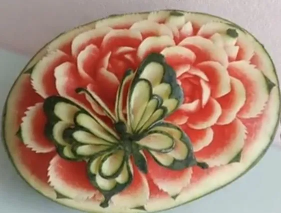 تزیین هندوانه شب یلدا بدون برش