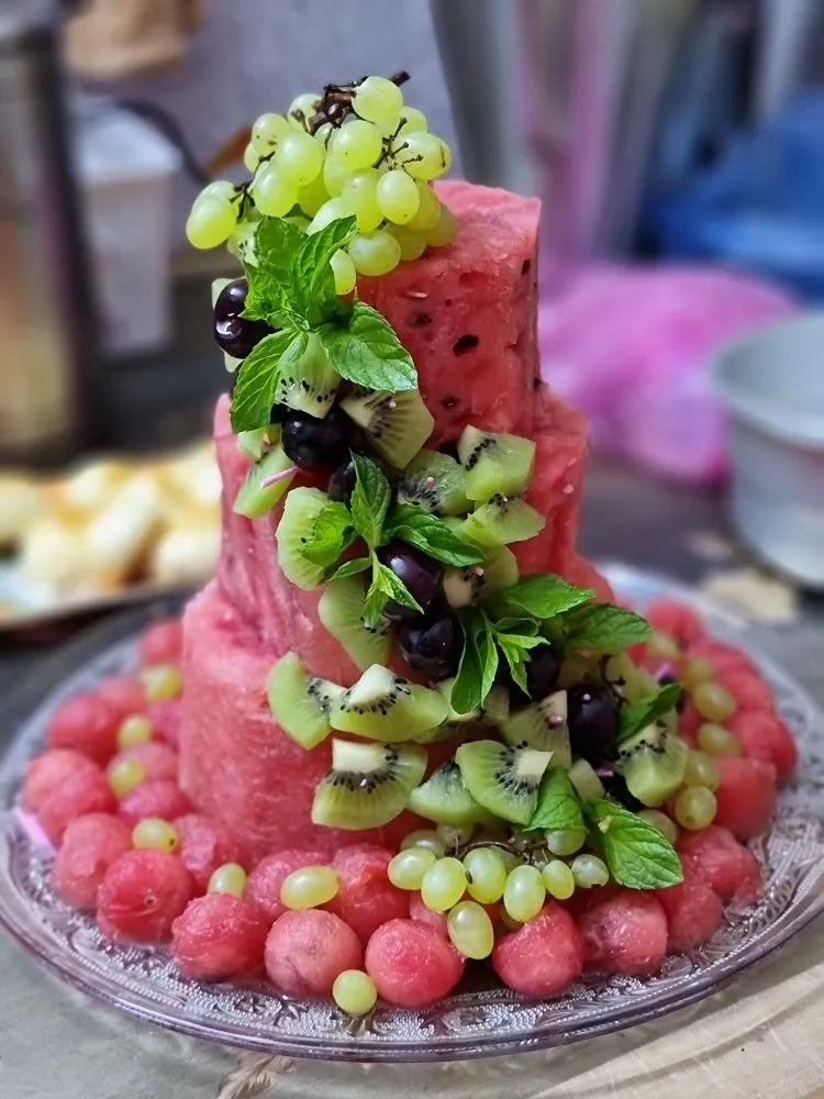 تزیین هندوانه شب یلدا برای مدرسه