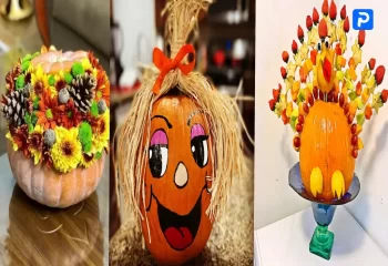 تزیین کدو تنبل شب یلدا 1 تزیین کدو تنبل شب یلدا؛ 60 ایده خلاقانه دیزاین کدو حلوایی شب چله برای عروس و مدرسه