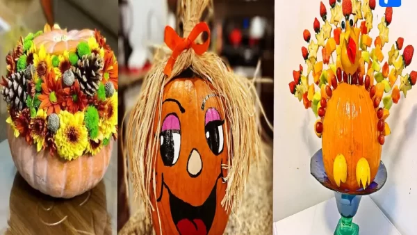 تزیین کدو تنبل شب یلدا 1 تزیین کدو تنبل شب یلدا؛ 60 ایده خلاقانه دیزاین کدو حلوایی شب چله برای عروس و مدرسه