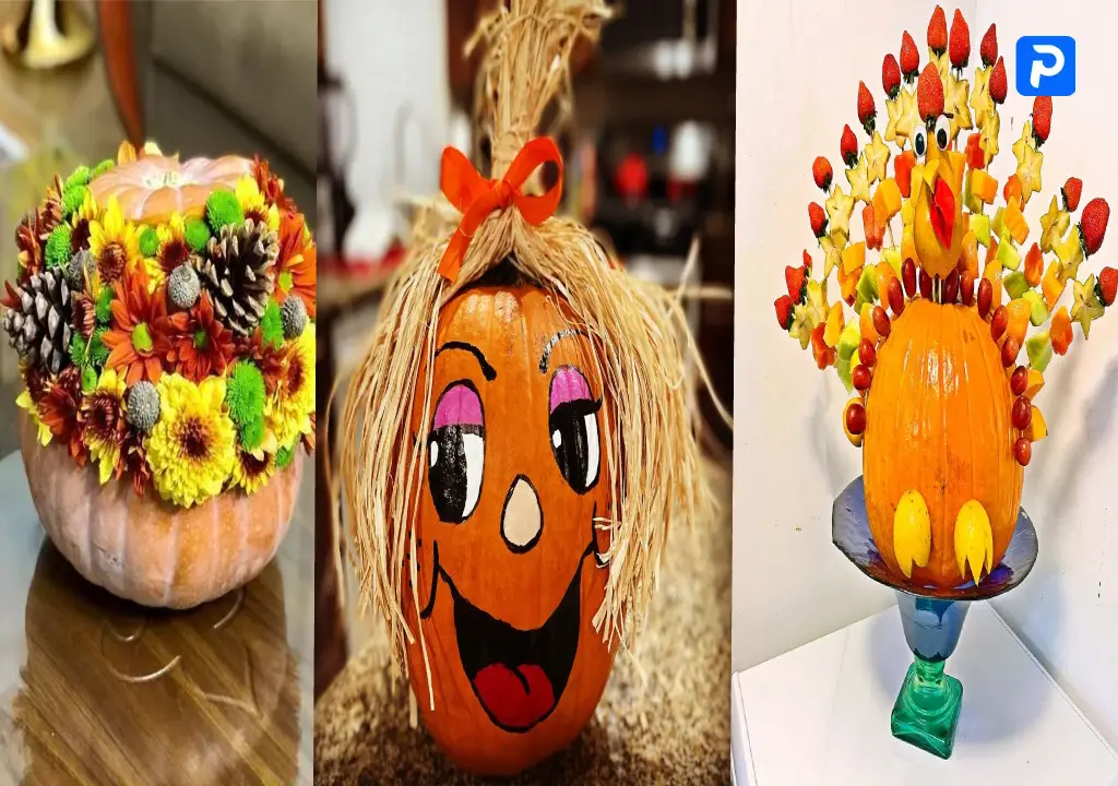 تزیین کدو تنبل شب یلدا 1 تزیین کدو تنبل شب یلدا؛ 60 ایده خلاقانه دیزاین کدو حلوایی شب چله برای عروس و مدرسه