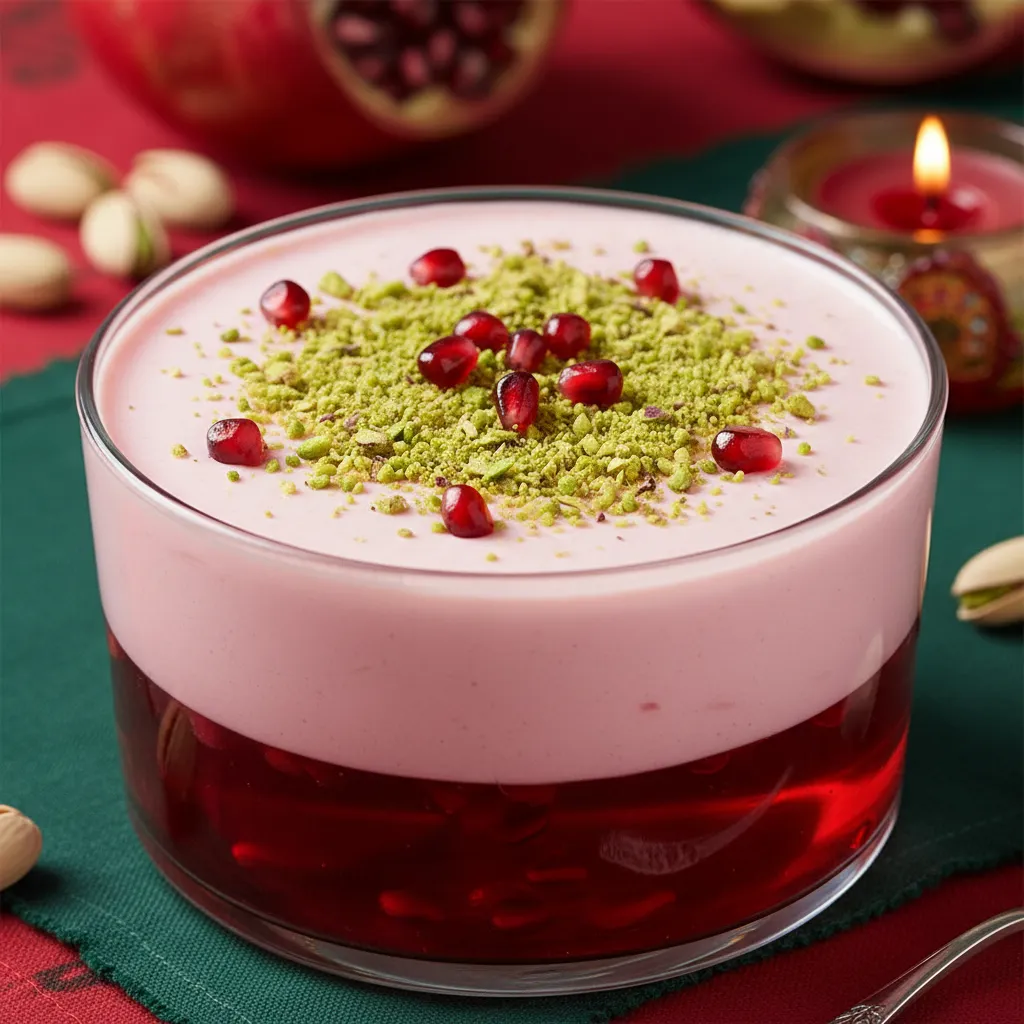 دسر ژله موس انار 1 طرز تهیه دسر شب یلدا / آسان و بدون فر