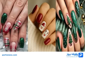 طرح ناخن کریسمس