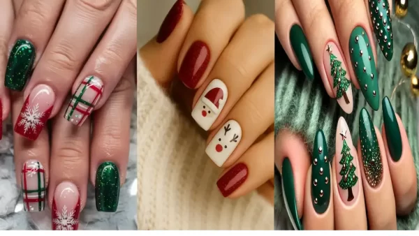 طرح ناخن کریسمس