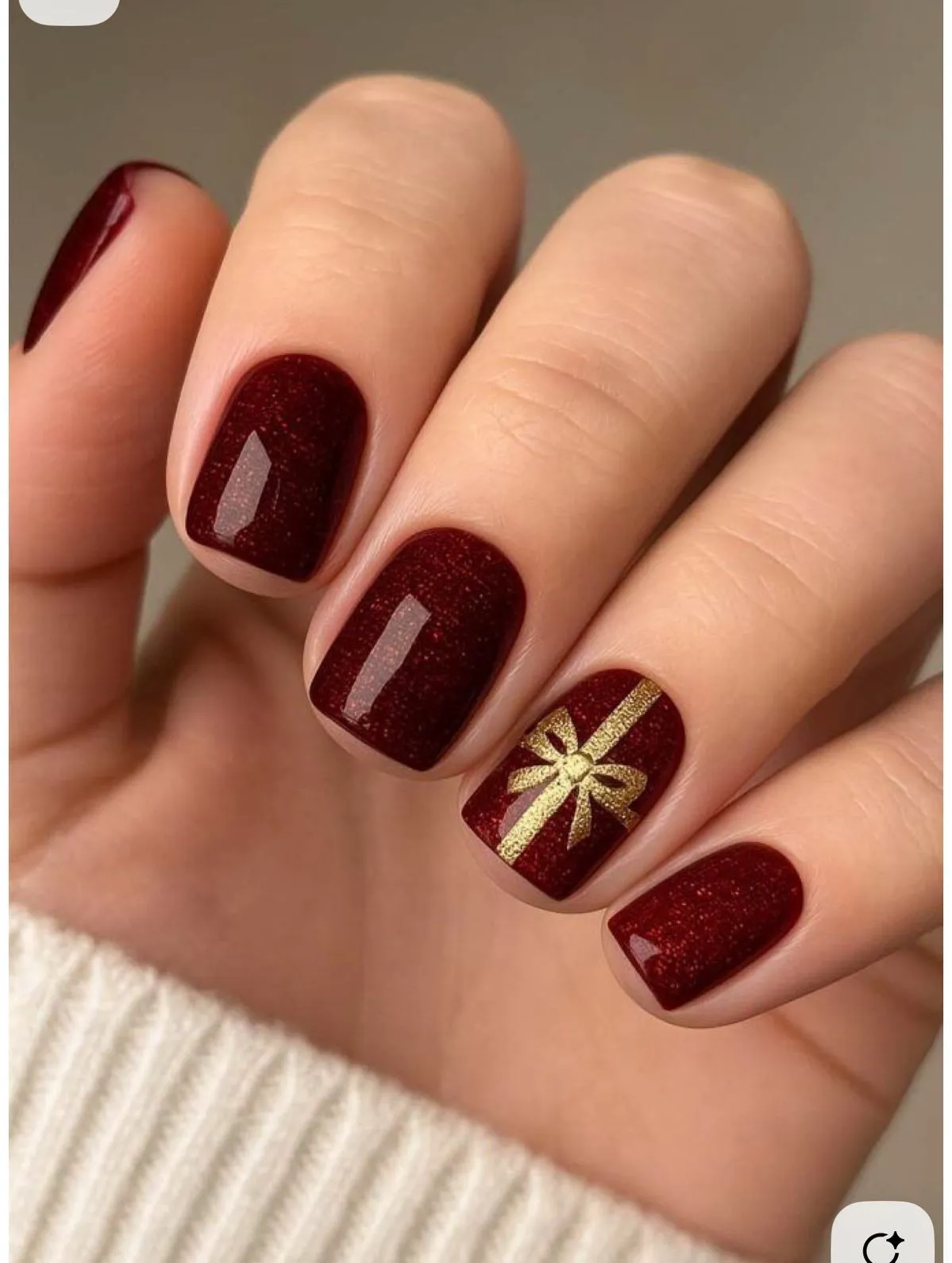 طرح ناخن کریسمس ساده