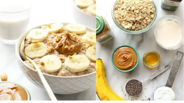 طرز تهیه اوتمیل با کره بادام زمینی و موز طرز تهیه اوتمیل با کره بادام‌زمینی و موز؛ صبحانه سالم و مقوی در ۵ دقیقه