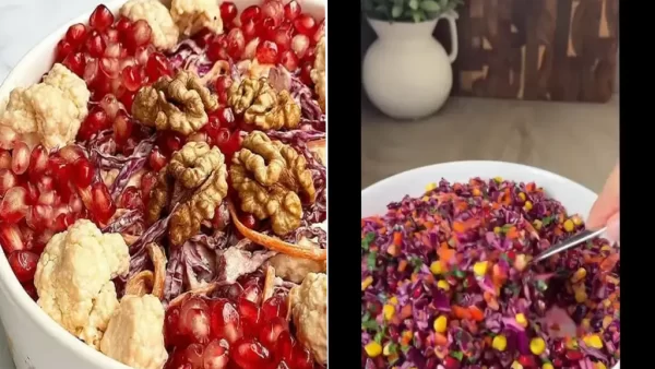 طرز تهیه سالاد گل کلم و انار