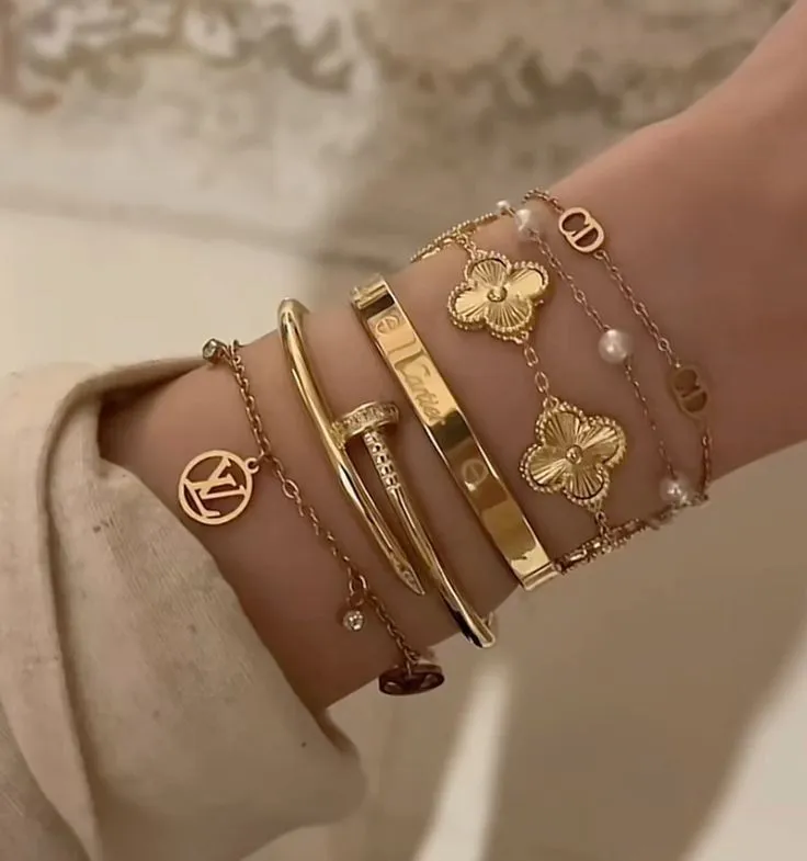 مدل دستبند النگویی طلا جدید 