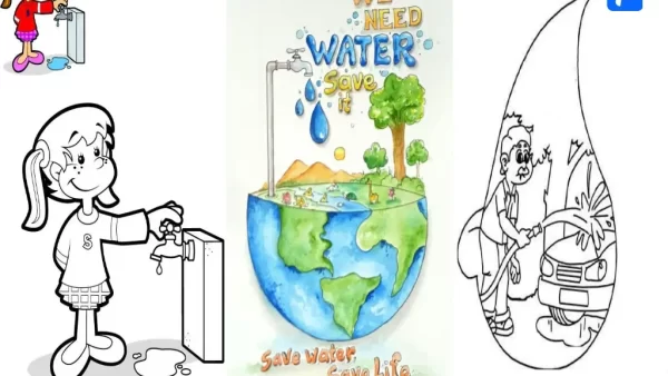 نقاشی در مورد اسراف نکردن آب