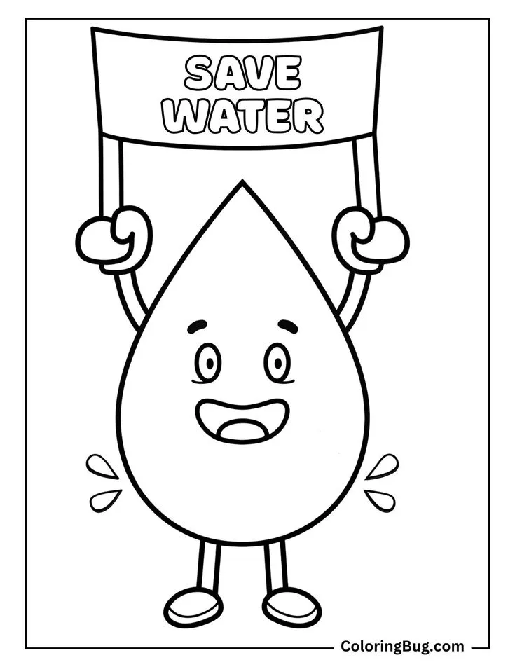 نقاشی در مورد اسراف نکردن آب و صرفه جویی در آب برای کودکان