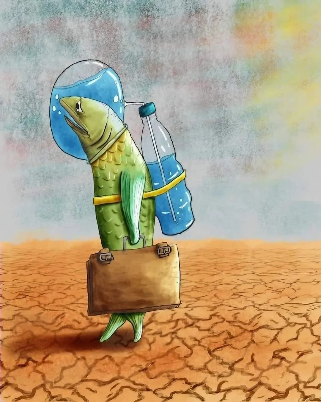 نقاشی در مورد اسراف نکردن آب و صرفه جویی در آب برای کودکان