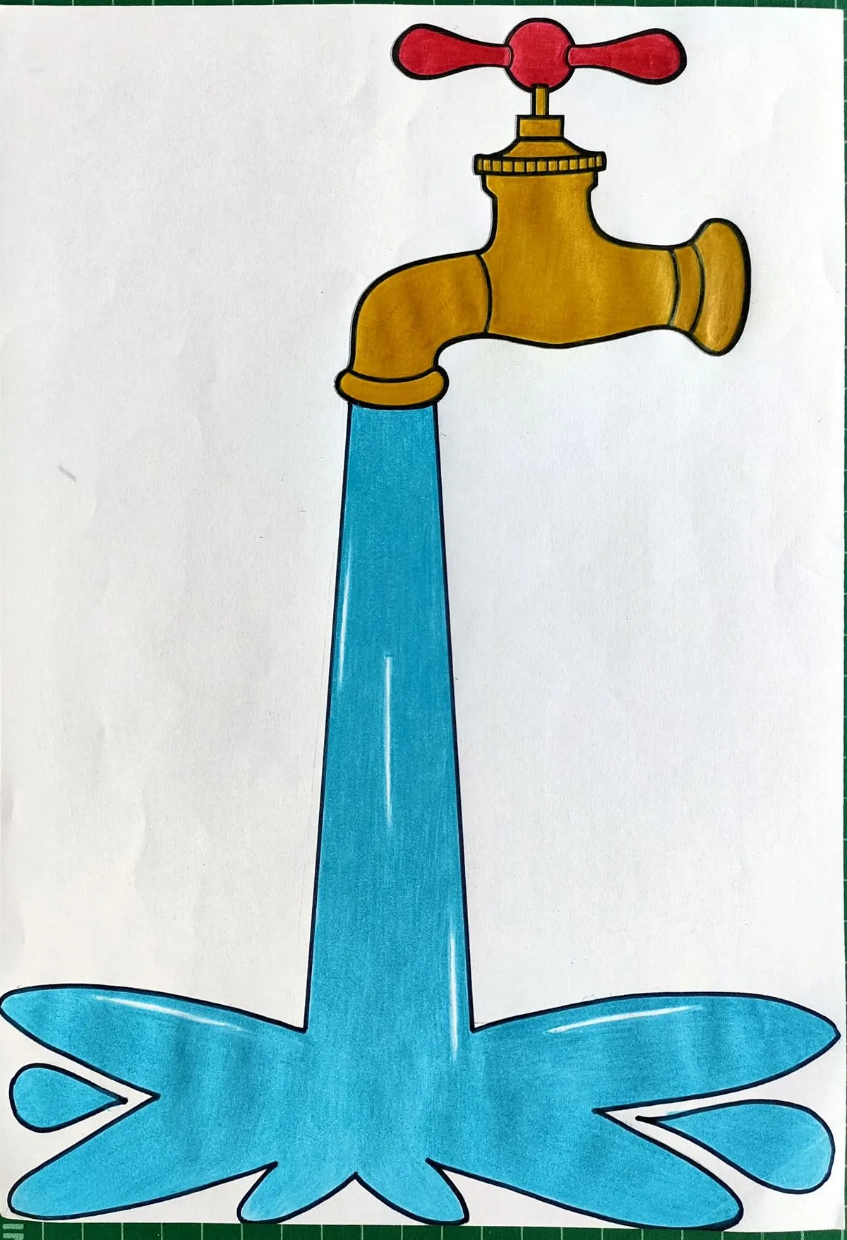 نقاشی در مورد اسراف نکردن آب