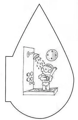 نقاشی در مورد صرفه جویی در آب برای کودکان