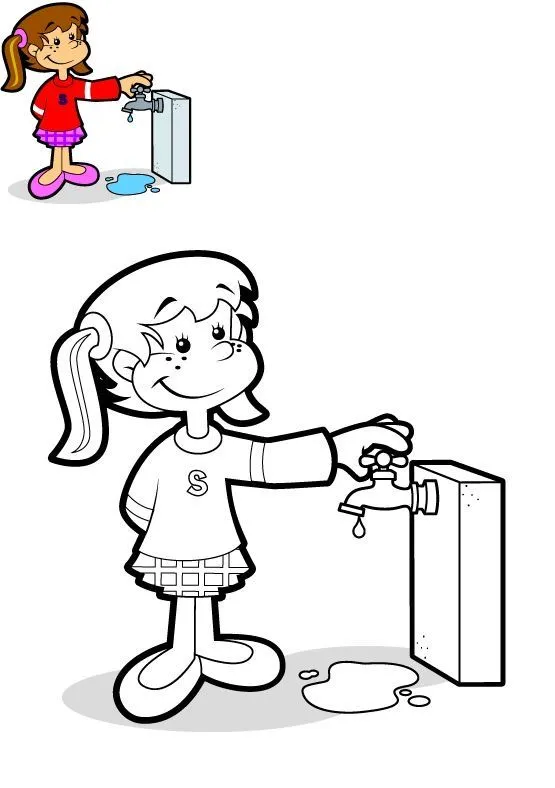 نقاشی در مورد صرفه جویی در آب برای کودکان