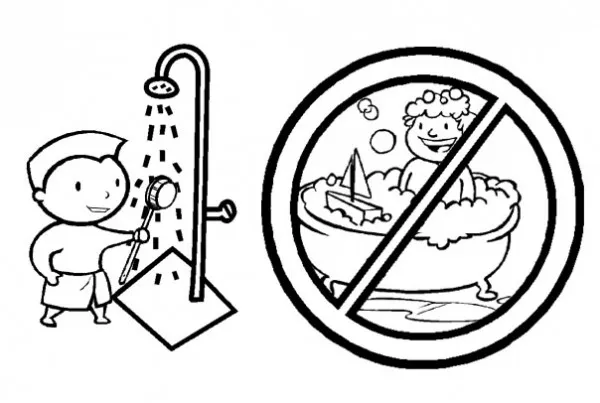 نقاشی در مورد صرفه جویی در آب برای کودکان 