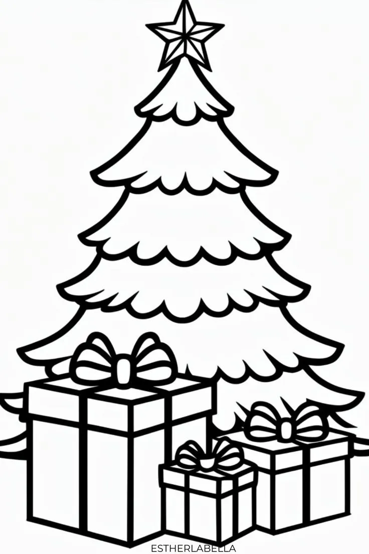 نقاشی درخت کریسمس