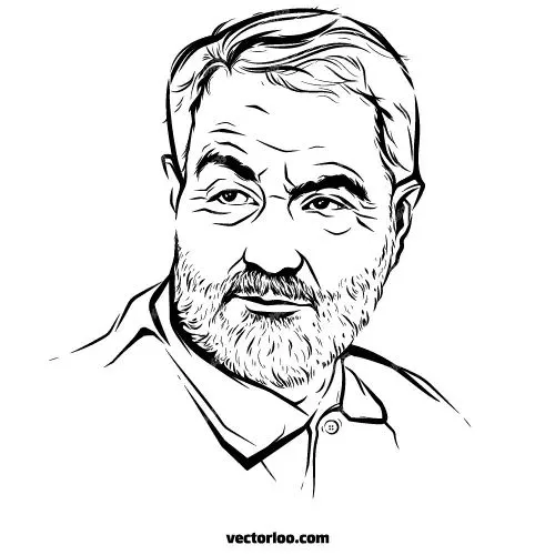 نقاشی سردار سلیمانی ساده