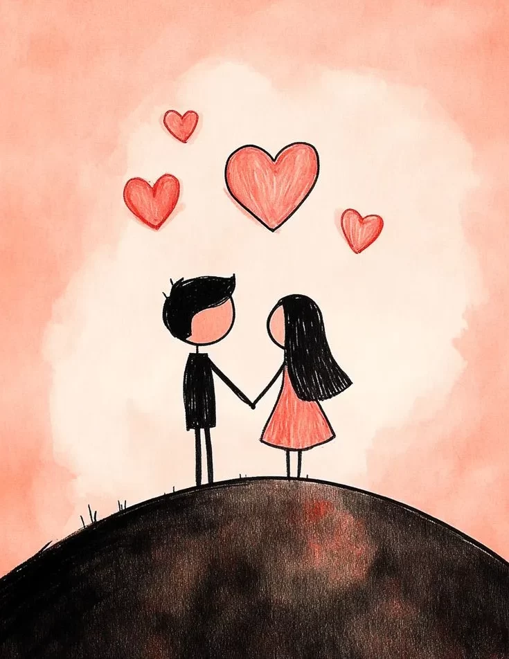 نقاشی عاشقانه رمانتیک