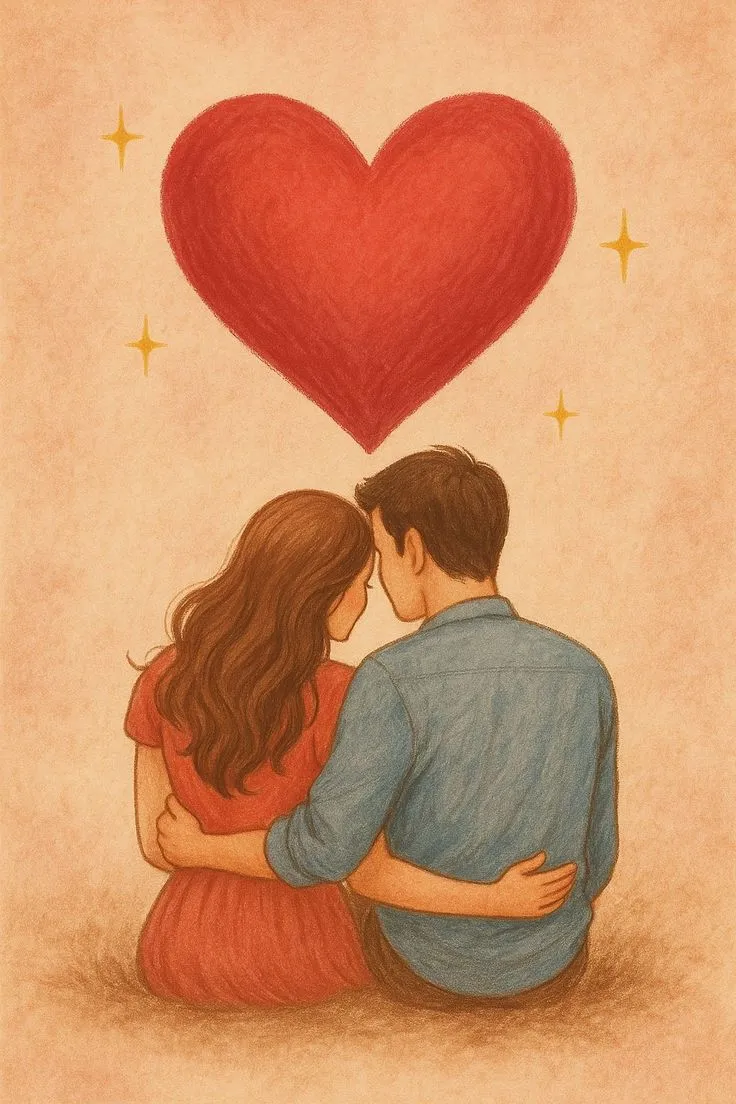 نقاشی عاشقانه زن و مرد