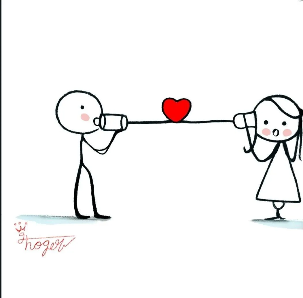 نقاشی متفاوت رمانتیک با طراحی ساده و جذاب