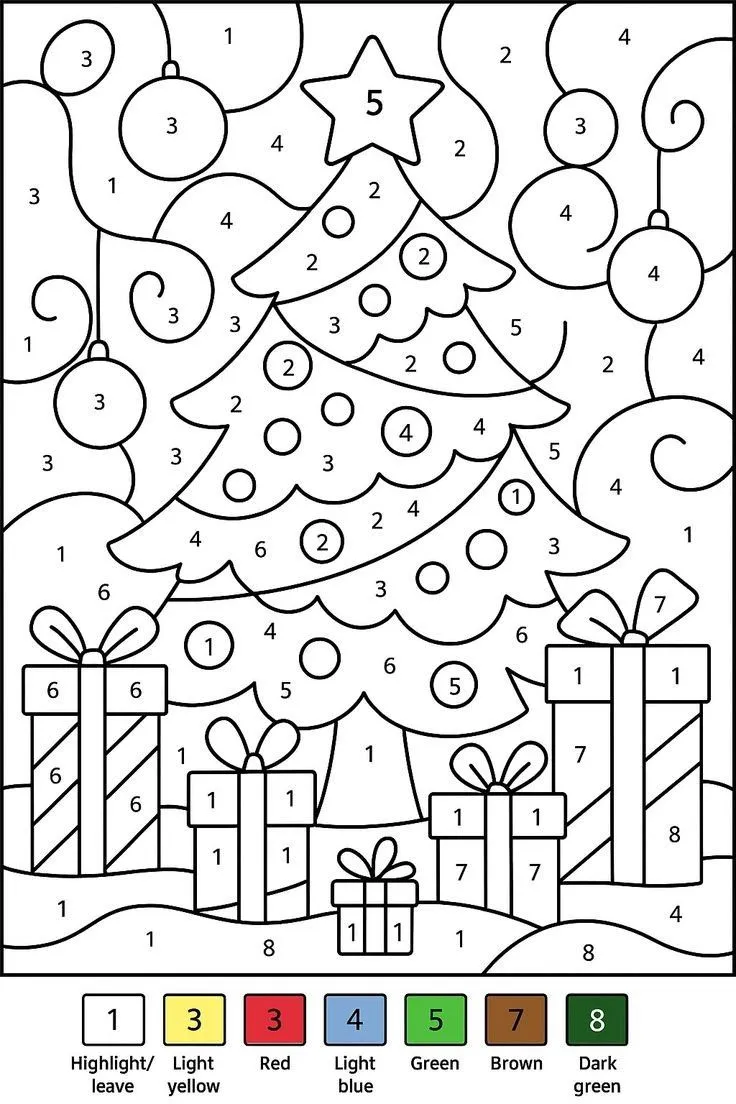 نقاشی و رنگ آمیزی درخت کریسمس