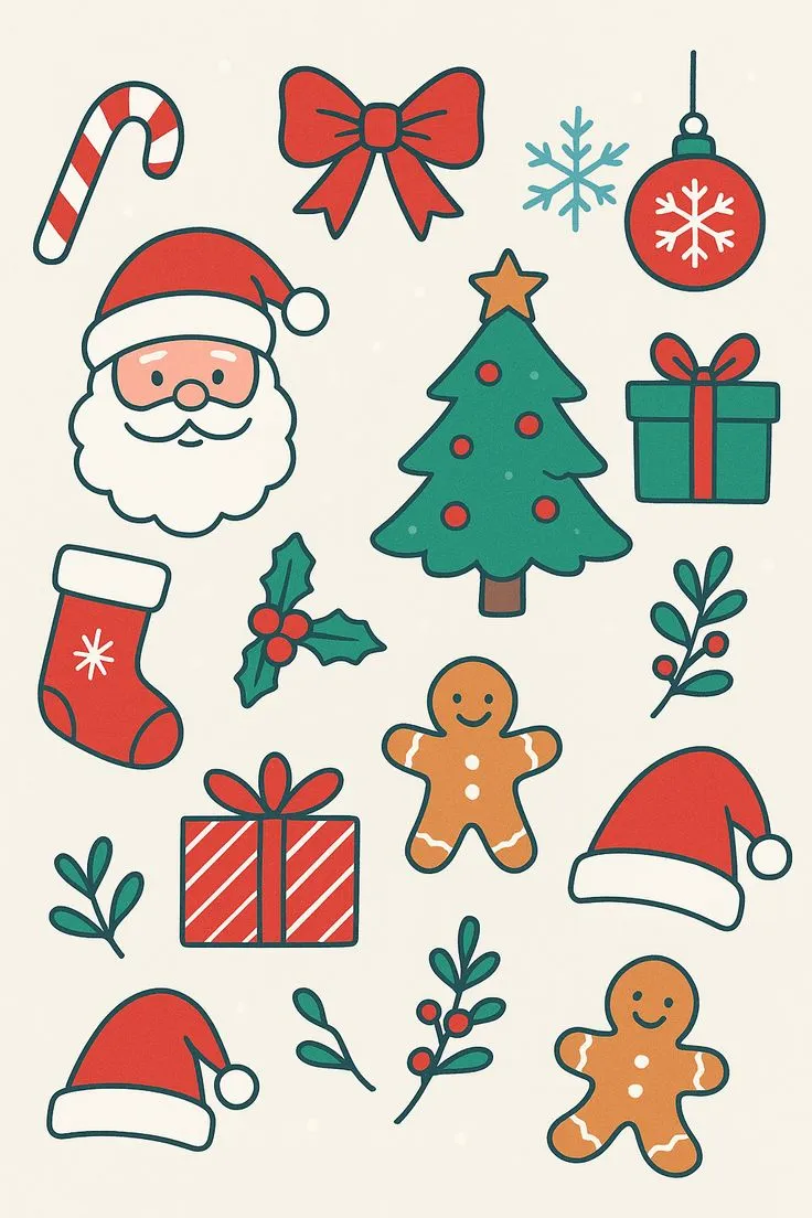 نقاشی وسایل کریسمس