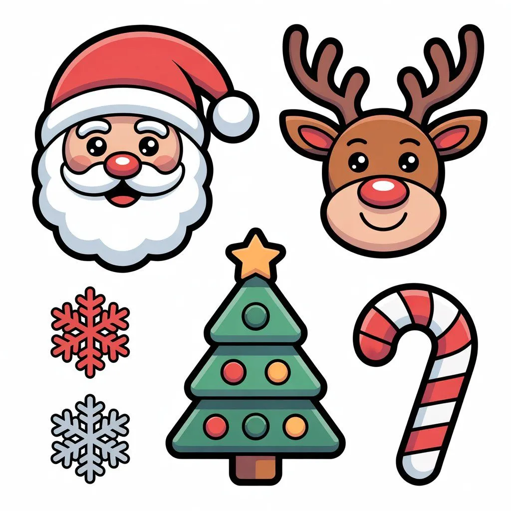 نقاشی وسایل کریسمس