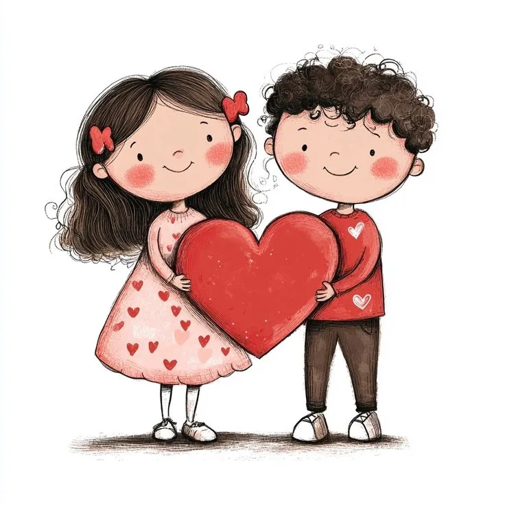 نقاشی ولنتاین عاشقانه