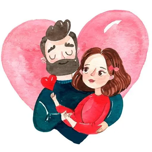 نقاشی ولنتاین عاشقانه