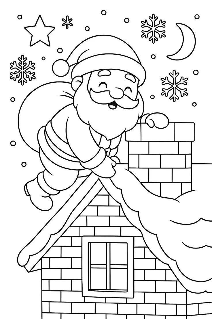 نقاشی کریسمس و بابانوئل