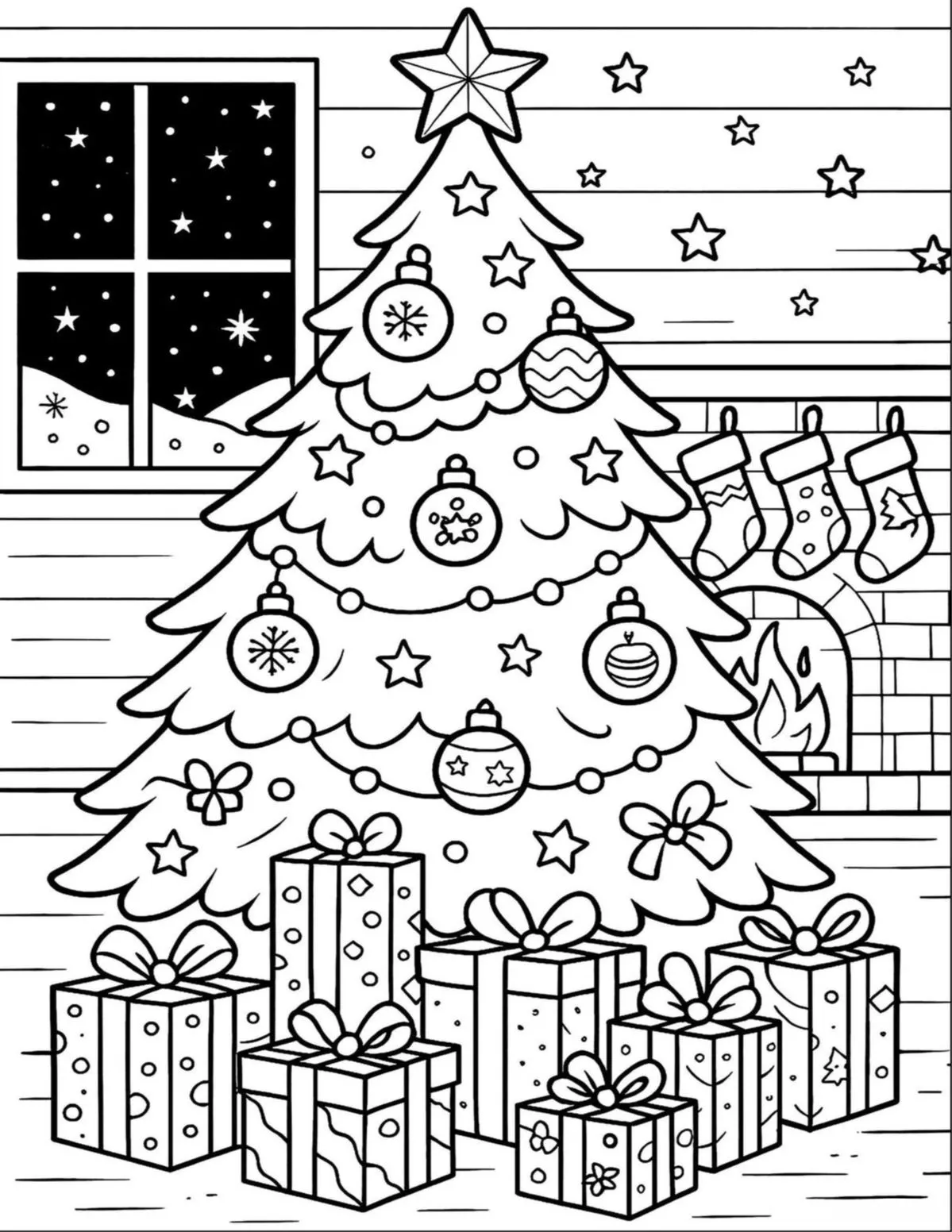 نقاشی کودکانه جشن کریسمس Christmas