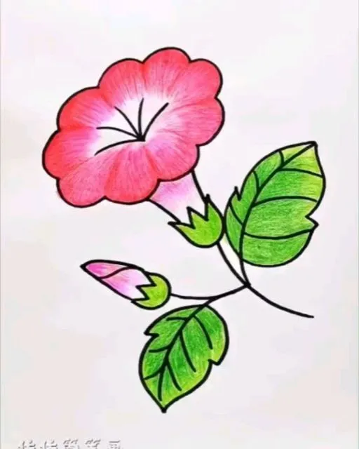 نقاشی کودکانه ساده 