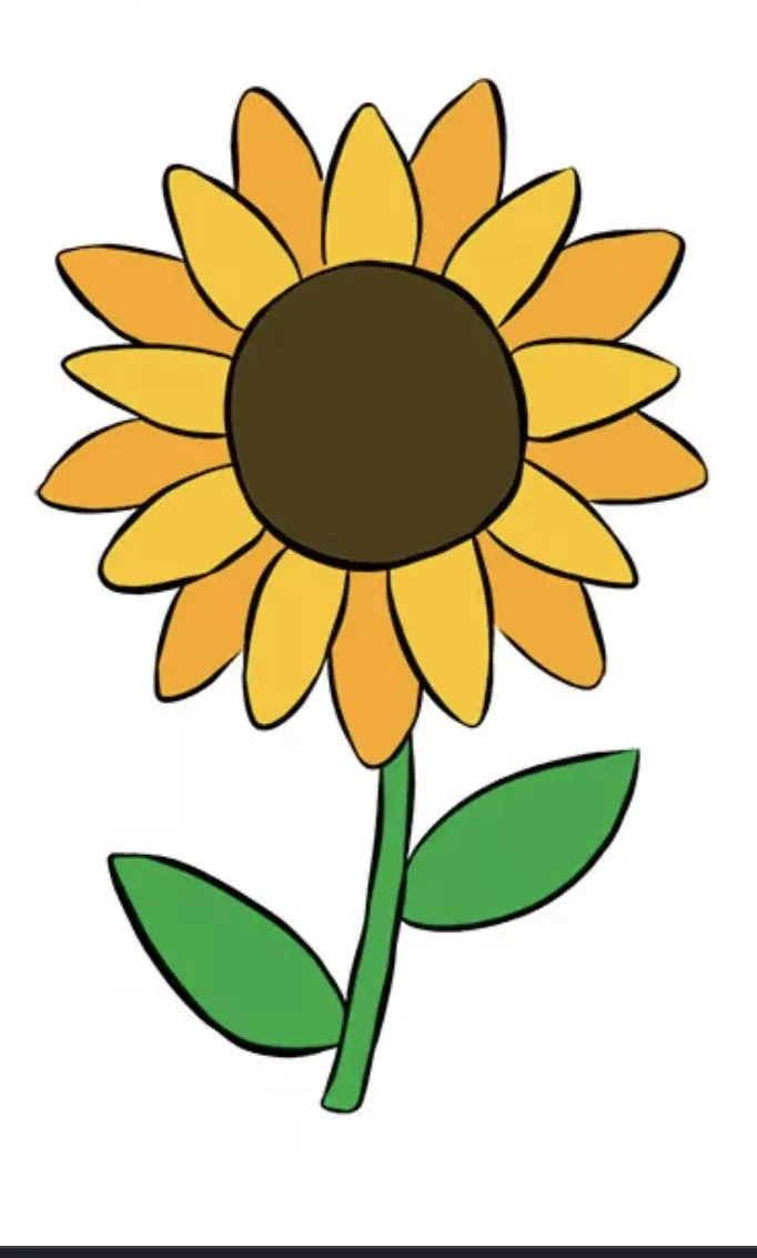 نقاشی گل زیبا و ساده