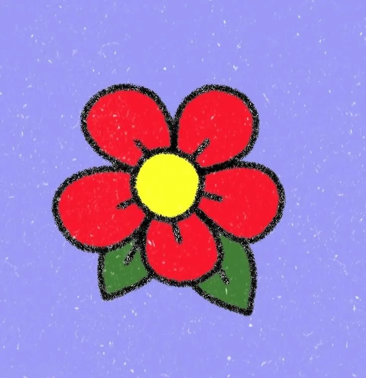 نقاشی گل زیبا