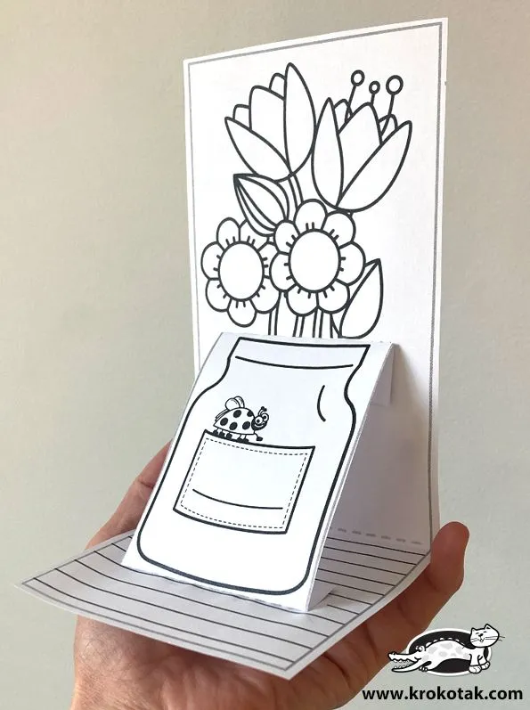 کاردستی روز مادر با کاغذ سفید