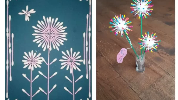 ساخت کاردستی با گوش‌ پاک‌ کن