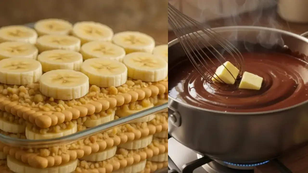 طرز تهیه کیک یخچالی با موز و گردو