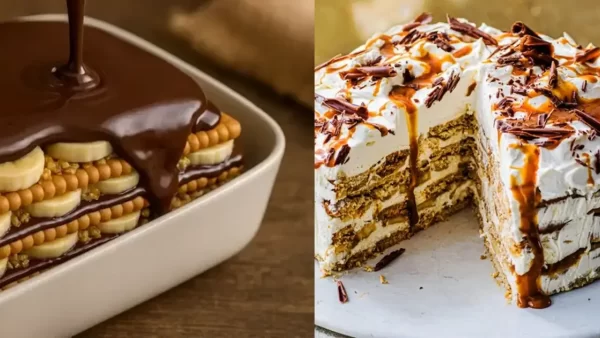 طرز تهیه کیک یخچالی با موز و گردو؛ دسر فوری و بدون فر