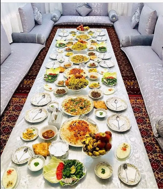 مدل تزیین سفره افطار مجلسی