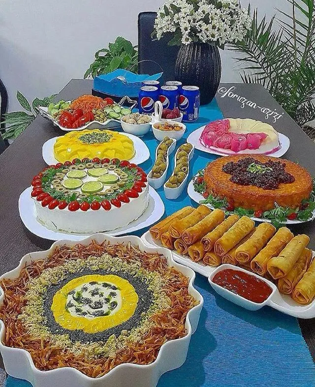 مدل تزیین سفره افطار مجلسی