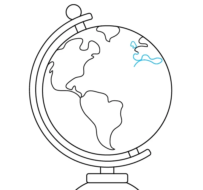 آموزش کشیدن نقاشی کره زمین واقعی