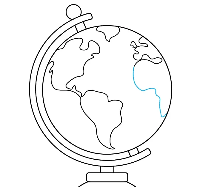 آموزش کشیدن نقاشی کره زمین واقعی