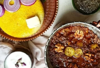 طرز تهیه خورشت شش‌انداز بادمجان گیلانی
