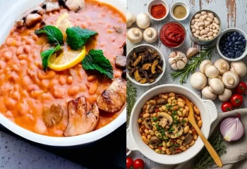 طرز تهیه خوراک قارچ و لوبیا