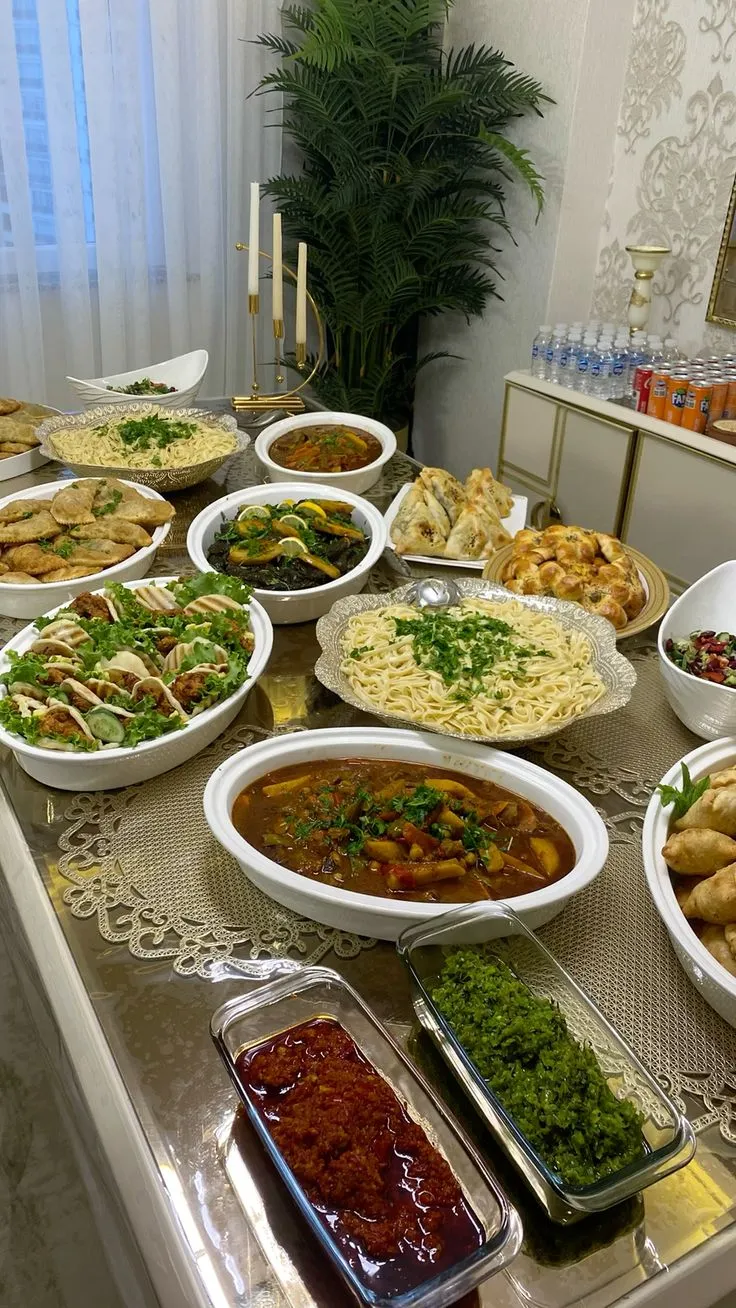 مدل تزیین سفره افطار مجلسی 