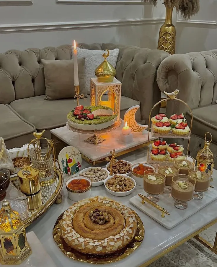مدل تزیین سفره افطار مجلسی 