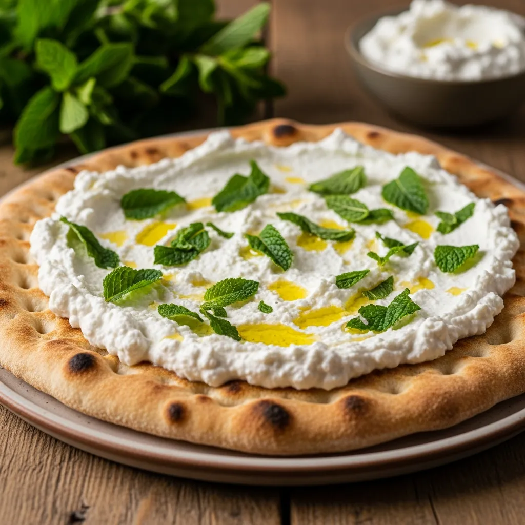 نان با کشک و نعناع