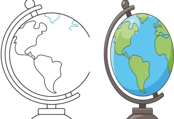 کشیدن نقاشی کره زمین واقعی