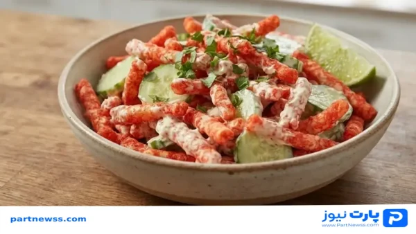 طرز تهیه سالاد کرانچی با پنیر خامه ای ترند این روزهای اینستاگرام