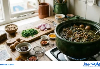 طرز تهیه قورمه سبزی خوزستانی برای 4 نفر
